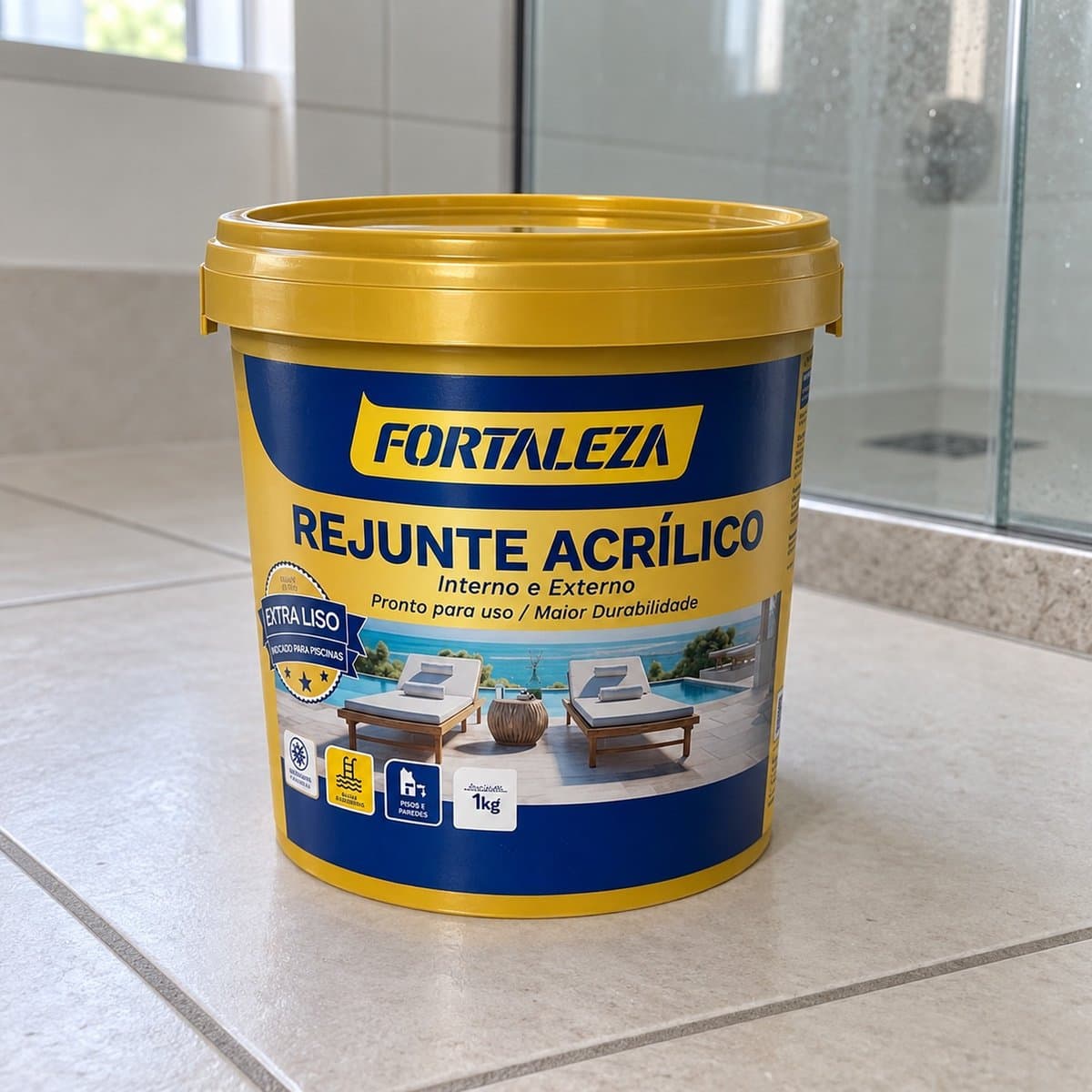 Fortaleza (Bostik) Rejunta Acrílico — Cinza, 1 kg